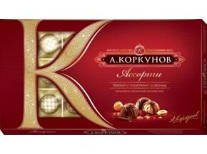 Конфеты КОРКУНОВ из темного шоколада ассорти 190 г